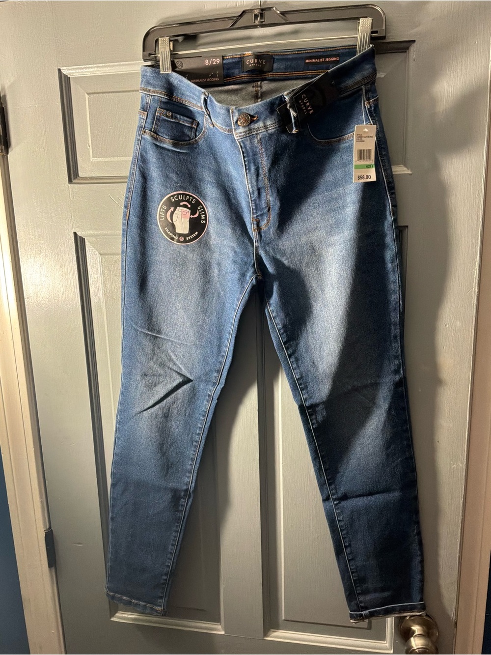 Curve Slim Womans Blue Jeans